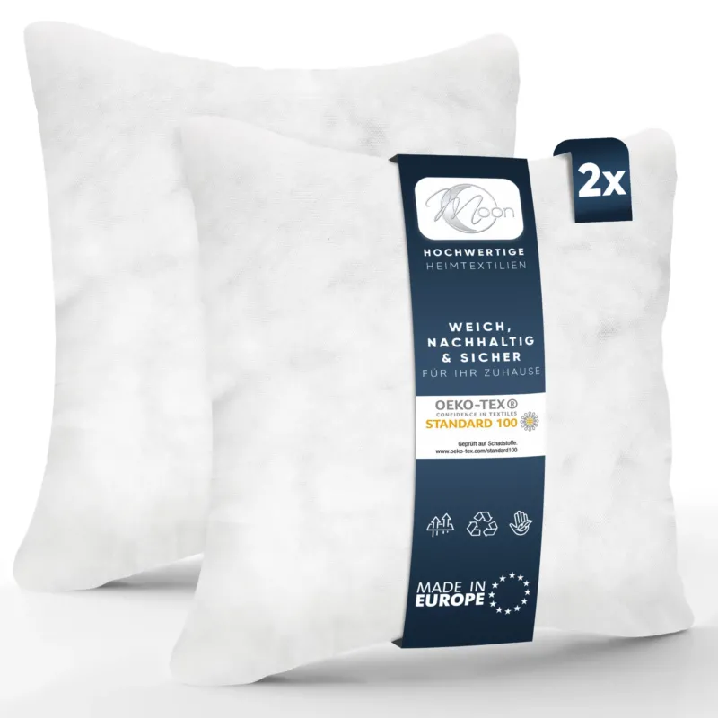 2er Pack Füllkissen Innenkissen Nonwoven - fest gefüllt MOON Classic