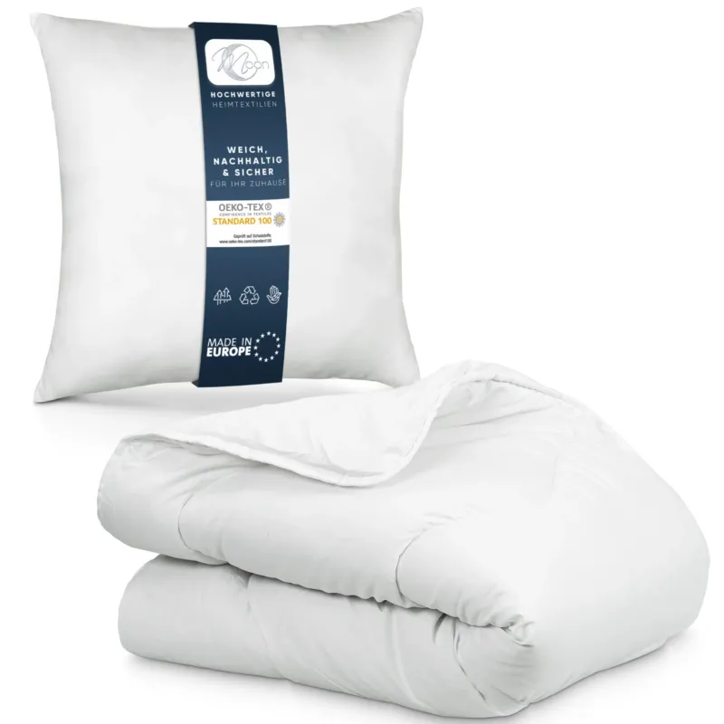 MOON Bettenset Ganzjahresdecke inkl. Kopfkissen 100% Polyester