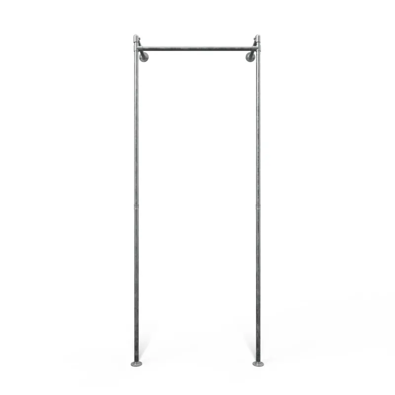 Original Steele Walk-In wardrobe system in 1 row - (1 rail) clothes rail