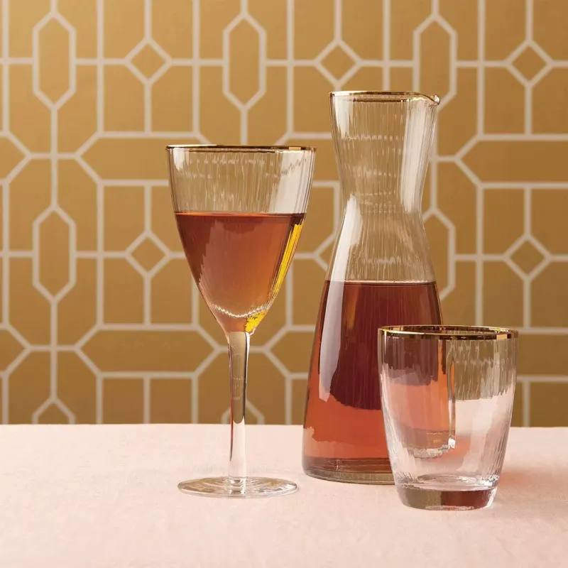 GOLDEN TWENTIES Wasserglas 4er-Set - Klarglas - Transparent