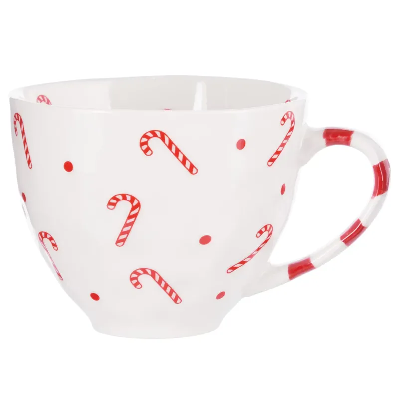 JOYFUL DAYS Tasse Zuckerstangen - Porzellan - Weiß
