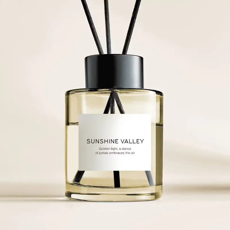 PURE POETRY Raumduft SUNSHINE VALLEY - Glas/Polyester/Raumduft/Metall - Pastellorange - Füllmenge: 150 ml