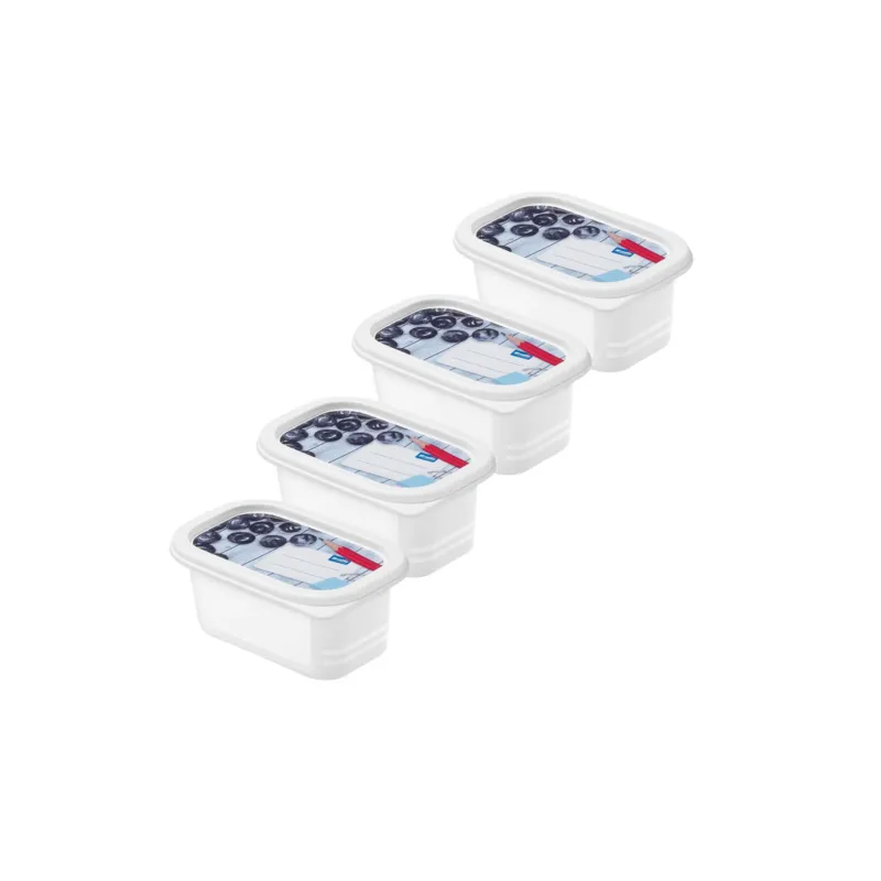 4er Set Gefrierdosen 0,2 l DOMINO
