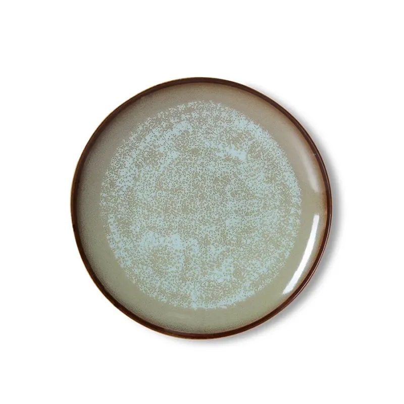2 Assiettes à diner rondes en grès 27,5cm Vaisselle 70s - HKLiving - The Cool Republic