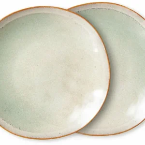 Assiettes en céramique 22 cm Mist Vaisselle 70's - Hkliving