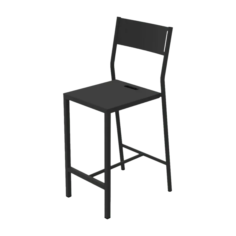 2 Chaises de bar en aluminium noir Take - Matière Grise - The Cool Republic