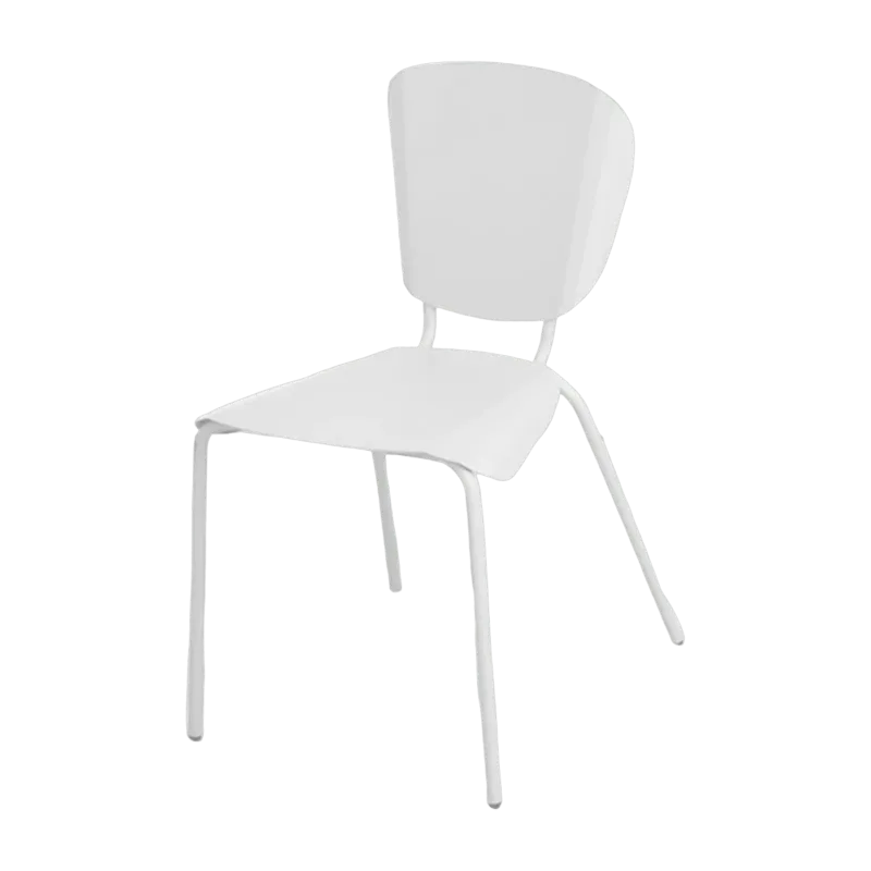 2 Chaises en acier blanc Batchair - Matière Grise - The Cool Republic