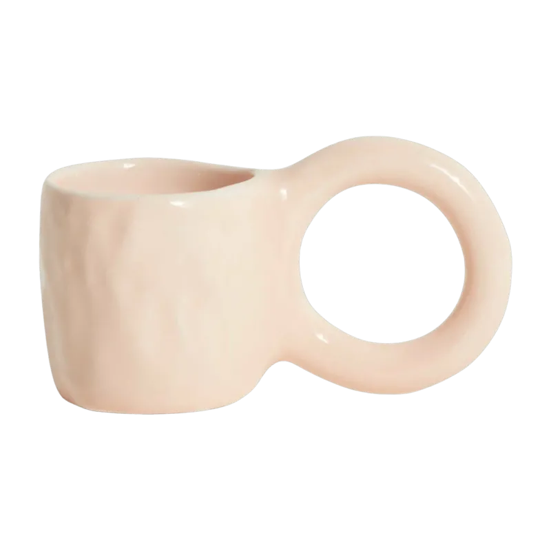 2 mugs à expresso en faïence bubble gum 6 cm Donut - Petite Friture - The Cool Republic