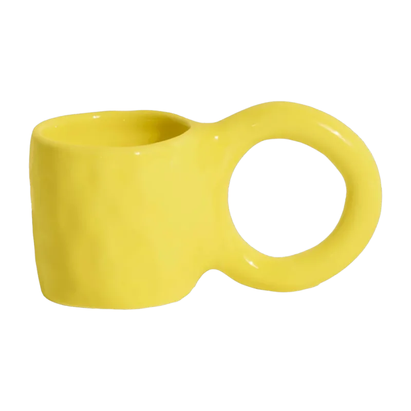 2 mugs à expresso en faïence citron 6 cm Donut - Petite Friture - The Cool Republic