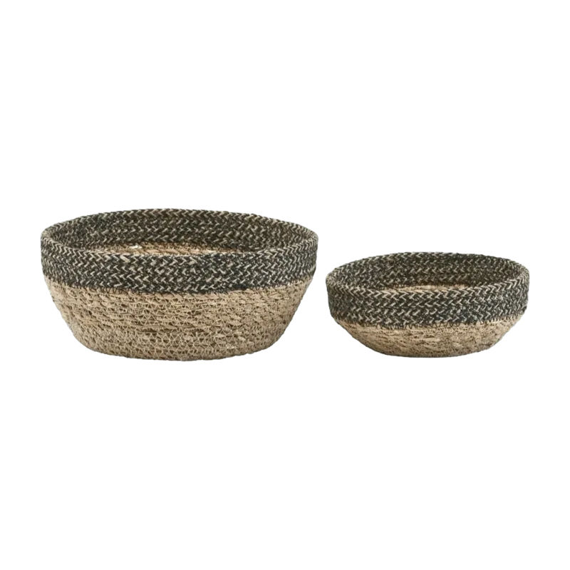 2 paniers en jute noir et naturel - House Doctor - The Cool Republic