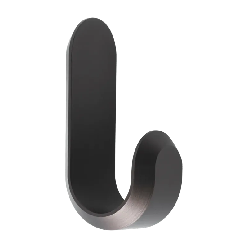 2 patères en aluminium marron Curve Matt brown - Normann Copenhagen - The Cool Republic