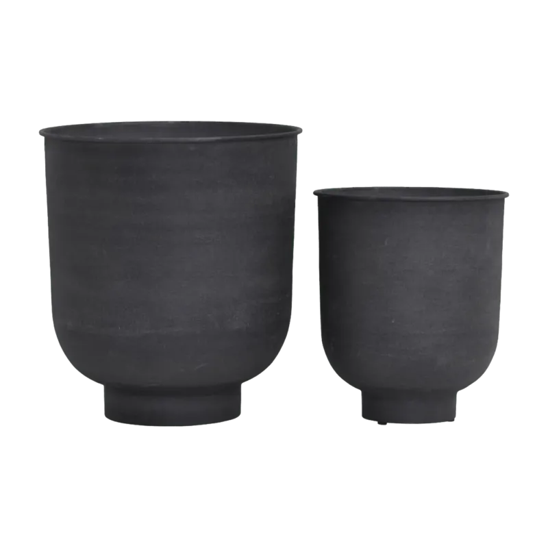 2 Pots de fleurs gris foncé Vig - House Doctor - The Cool Republic