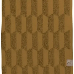 2 Serviettes de toilette curry 35 x 55 cm Geo - Mette Ditmer - The Cool Republic