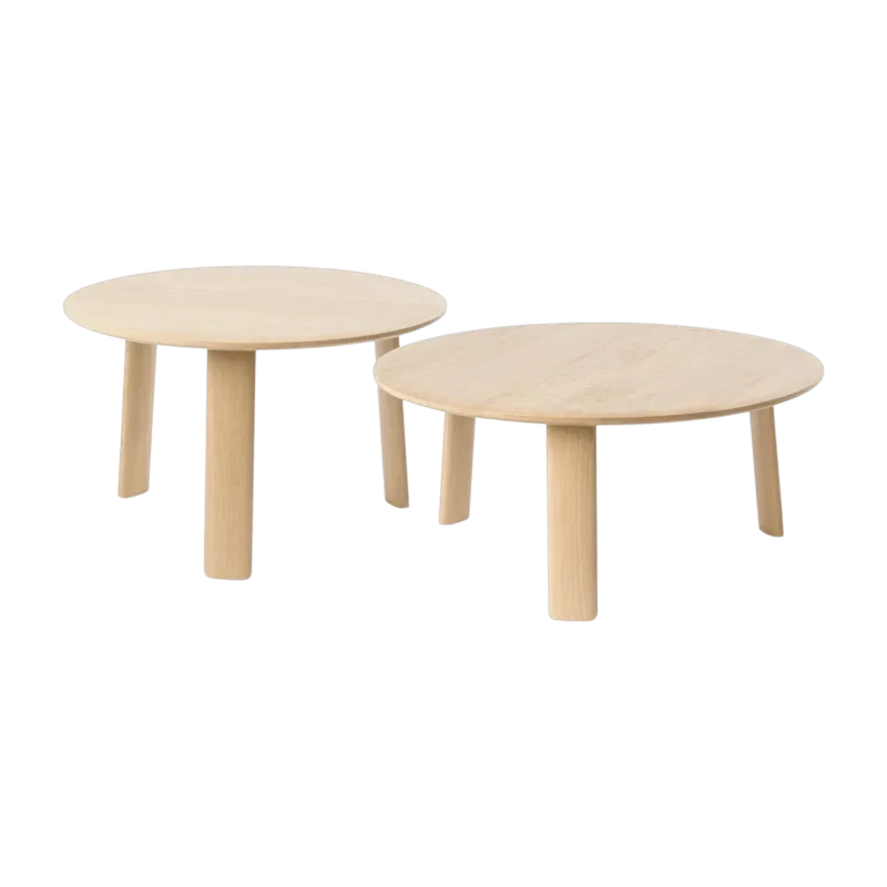 2 tables basses en chêne 60 et 70 cm Alle - Hem - The Cool Republic