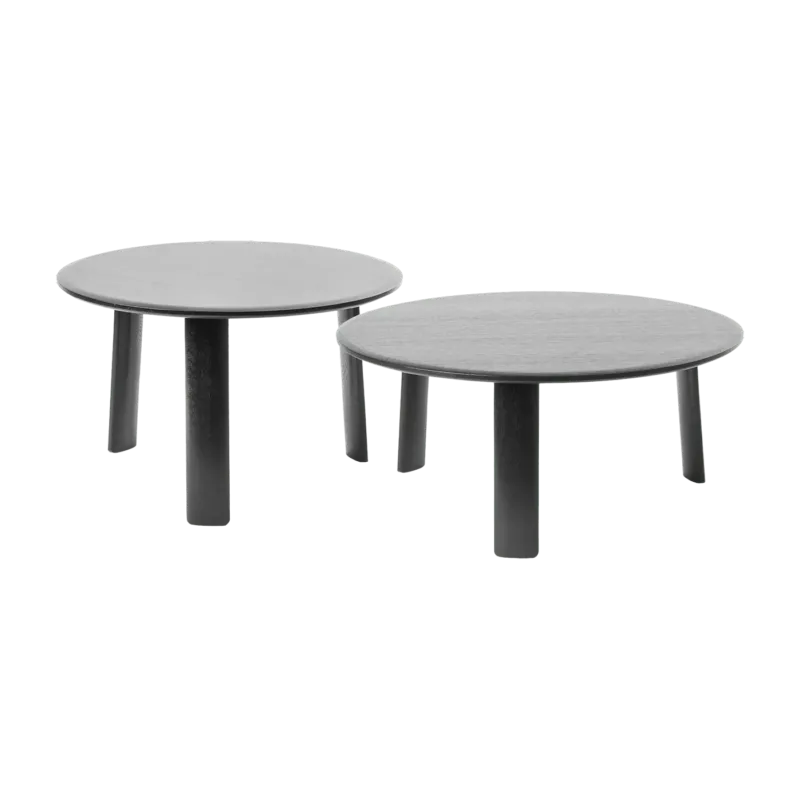 2 tables basses en chêne noir 60 et 70 cm Alle - Hem - The Cool Republic
