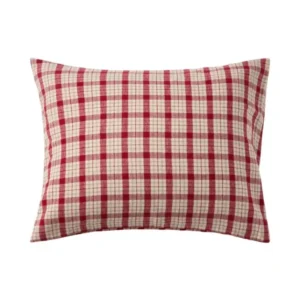 Lexington Checked Cotton Flannel melange Kopfkissenbezug aus Flanell