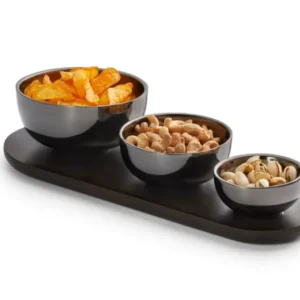 Philippi Trio Schalen-Trio mit Holztablett