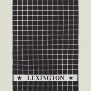 LEXINGTON Küchentuch aus bio-baumwollfrottee, schwarz/weiß