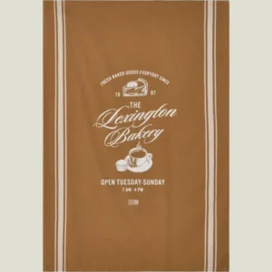 LEXINGTON Küchenhandtuch aus Bio-Baumwolle mit Bäckerei-Print, fudge/weiß