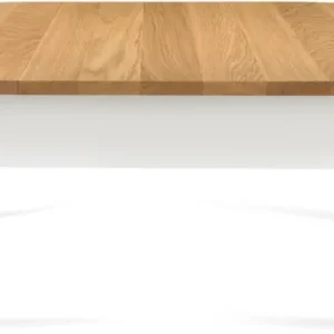 Table basse en chêne et blanche 100 cm Batea - Woodendot