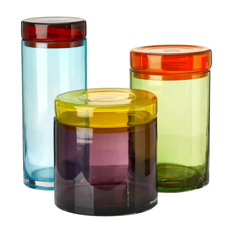 3 bocaux en verre multicolores - Pols Potten - The Cool Republic