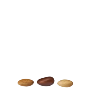 3 Hochets sonores pour bébé en chêne massif hêtre et bois d’hévéa naturel Pebble - Ferm Living - The Cool Republic