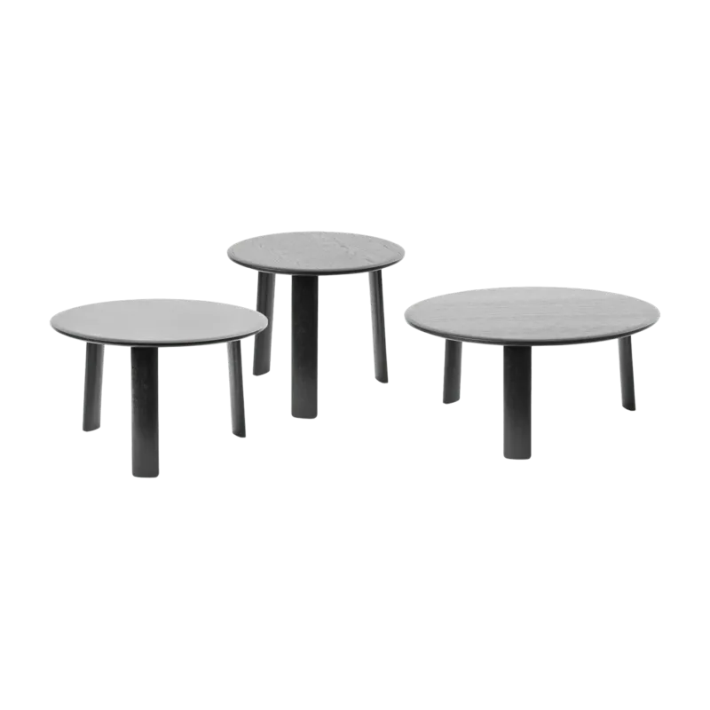 3 tables basses en chêne noir Alle - Hem - The Cool Republic