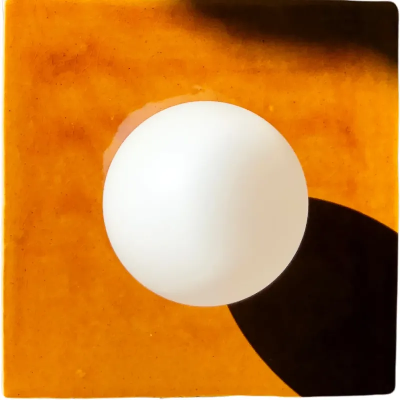 Applique murale carré en carreaux de céramique miel 20cm Globe Tile - Carré Coco — 358511.jpg
