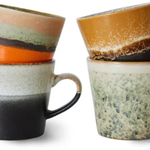 Mugs à cappuccino en céramique Vaisselle 70's - HKliving