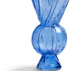 Vase en verre bleu transparent 16,5x28,5cm Rhombic - &Klevering — 405260.jpg