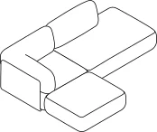 Torio Sofa - 2-Sitzer Chaise 250x185