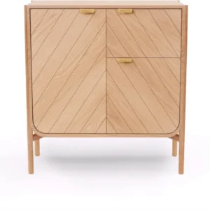 Cabinet en chêne naturel 120,5 x 45 x 130 cm Marius - Hartô