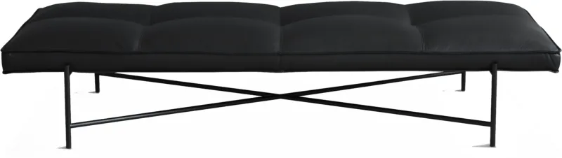 Banquette en cuir noir - HANDVÄRK