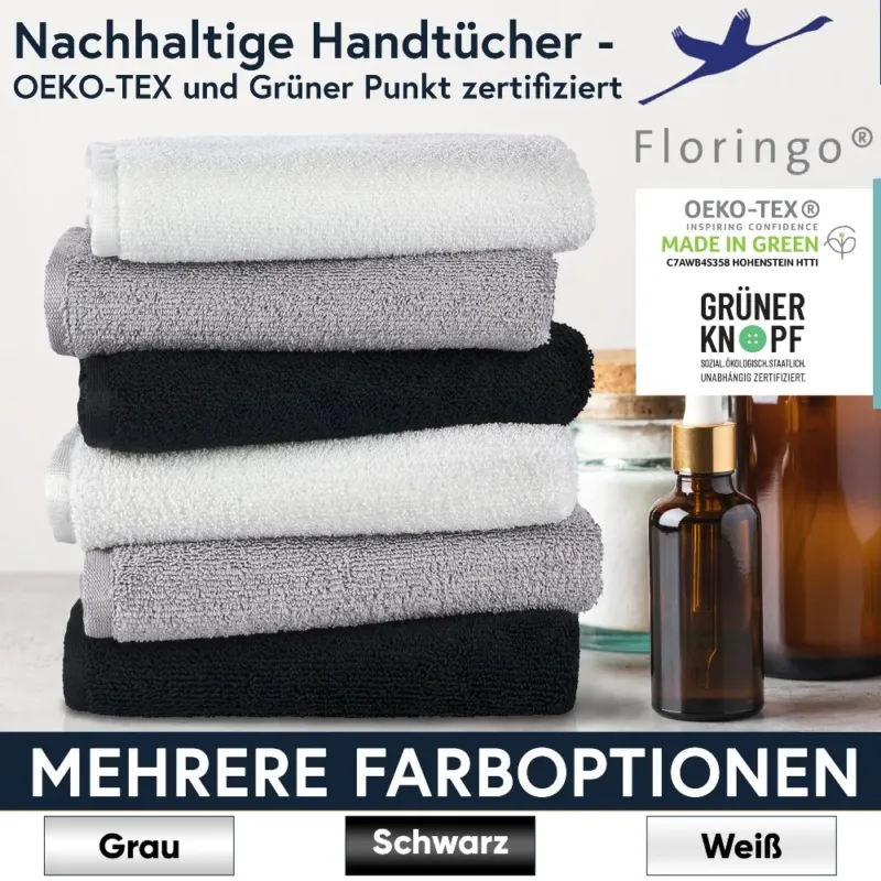 Floringo 5er Pack Microfaser Friseur Handtücher mit saugstarker Oberfläche