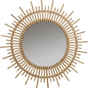 Miroir rond en rotin Planète - KOK