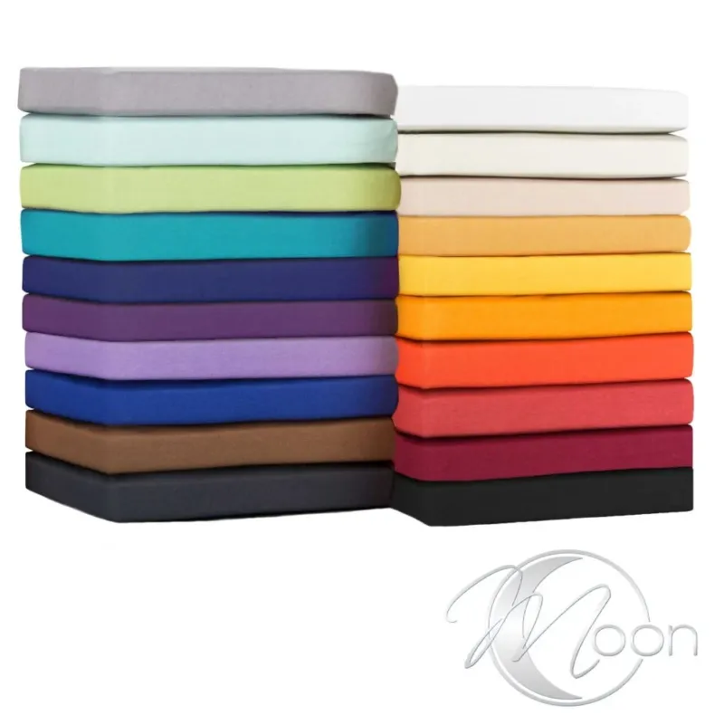 MOON-Classic Topper Spannbettlaken Spannbetttuch 160g/m² Jersey 90x200 - 100x220