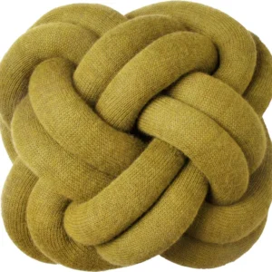 Coussin jaune moutarde Knot - Design House Stockholm