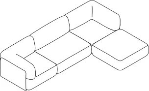 Torio Sofa - 3-Sitzer Chaise 320x200