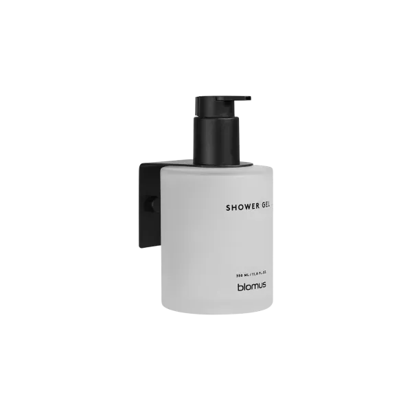 blomus KIREI Glasflasche Shower Gel mit Wandhalterung zum Schrauben