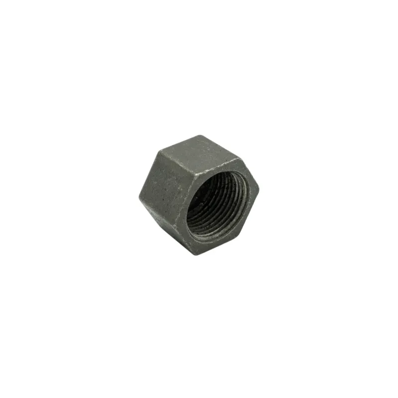 Original 3/4" Cap with thread SP Nahaufnahme der mattschwarzen Metall-Endkappe Galerieposition 1