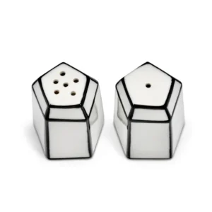 Salière et poivrier en porcelaine blanc et noir Carte Blanche - SERAX