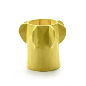 Pot de fleurs en grès jaune 25x24cm 01 S Molly - SERAX