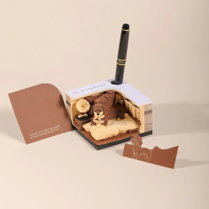3D-Notizblock „Cozy Moments – Dackel“ • BUDDHIHERZ