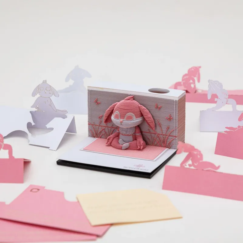 3D-Notizblock „Meditierender Hase“ • BUDDHIHERZ