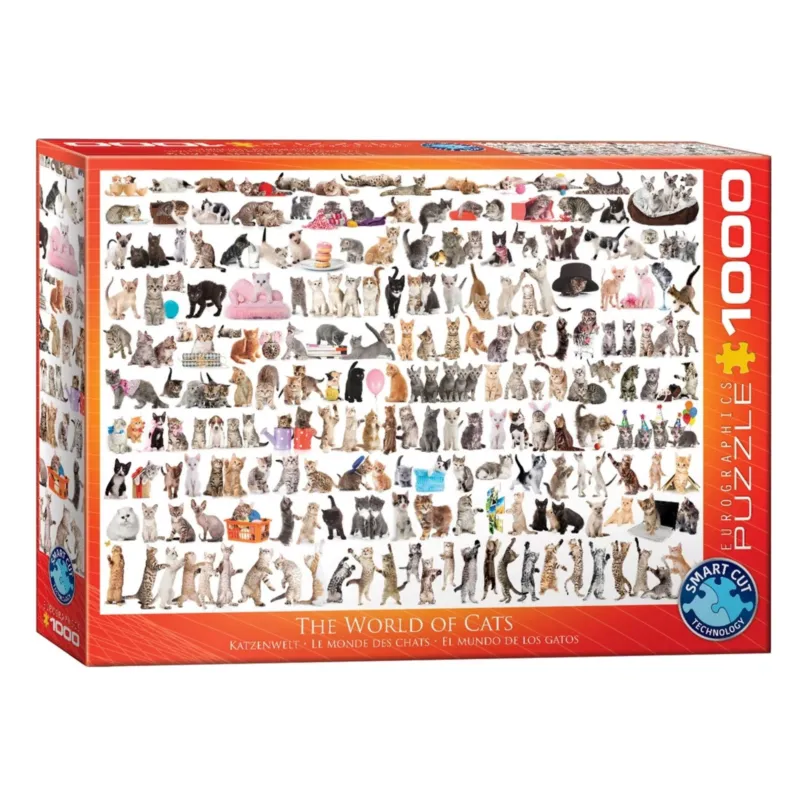 „The World of Cats“ Puzzle – 1.000 Teile • Eurographics Puzzle