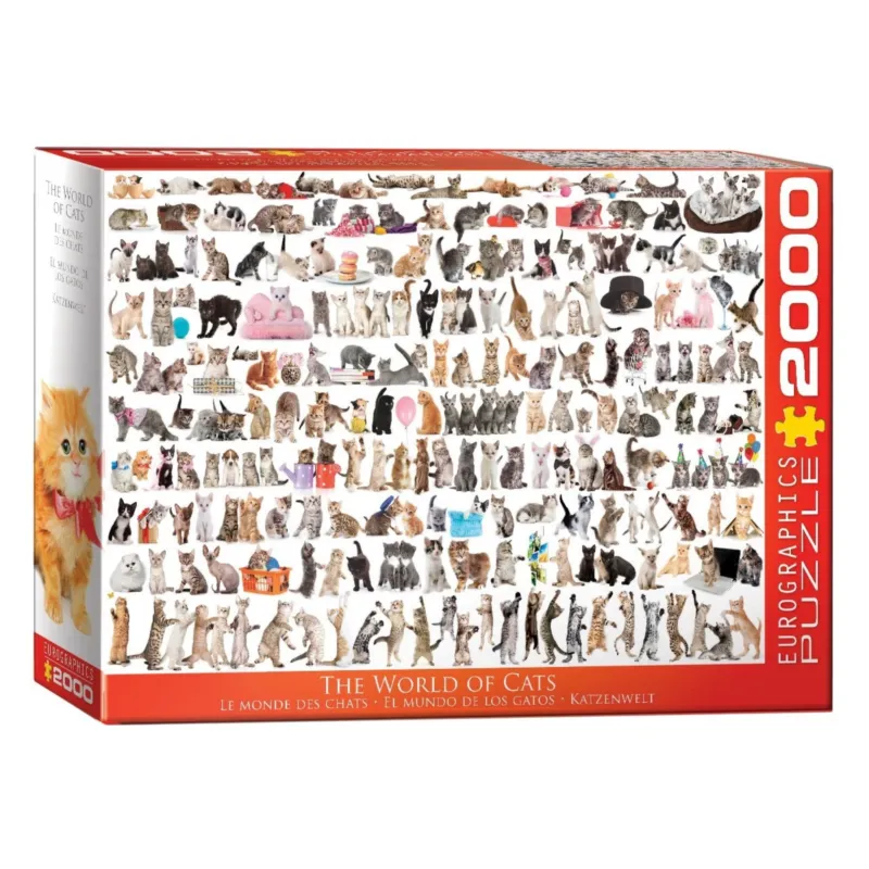 „The World of Cats“ Puzzle – 2.000 Teile • Eurographics Puzzle
