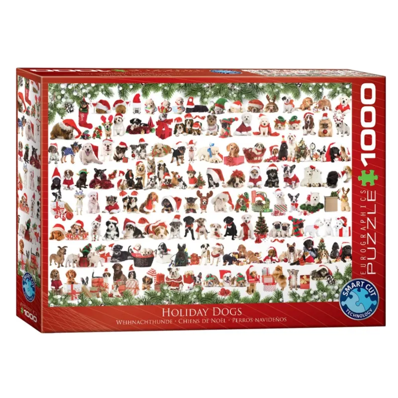 „Holiday Dogs“ Puzzle – 1.000 Teile • Eurographics Puzzle
