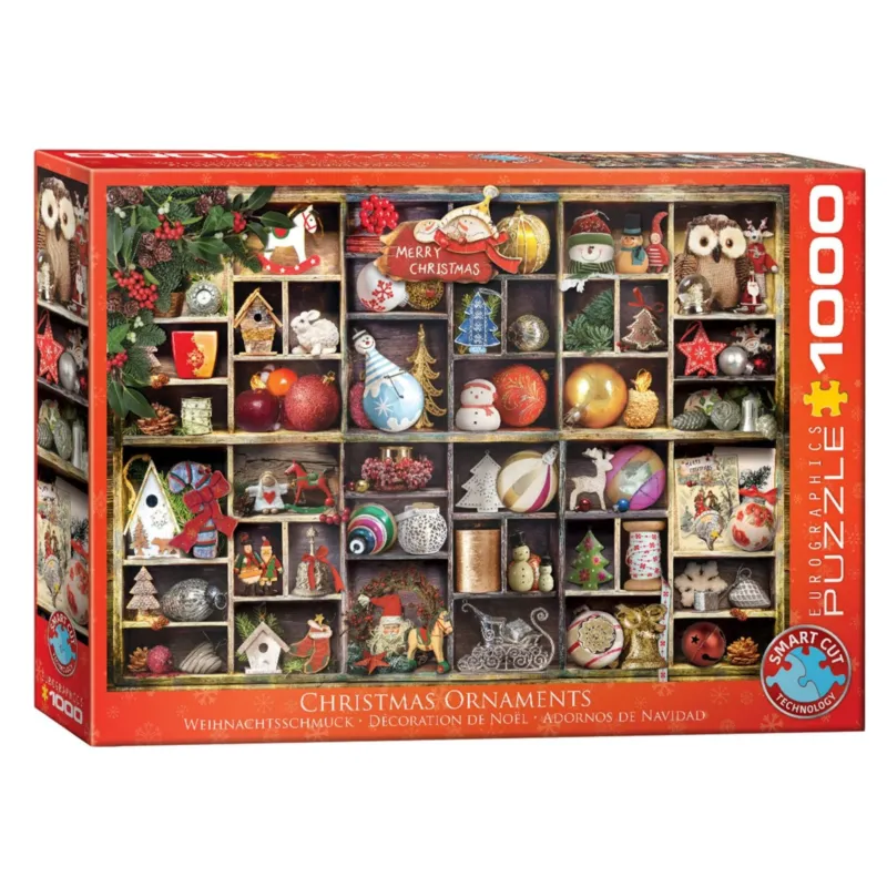 „Christmas Ornaments“ Puzzle – 1.000 Teile • Eurographics Puzzle