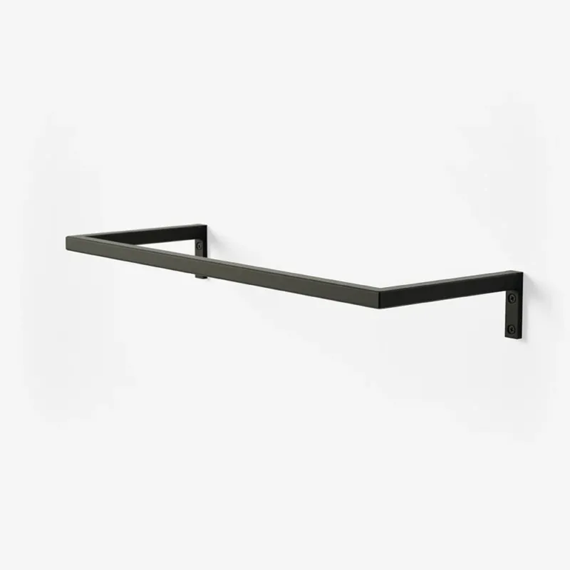 Frame Joey - Kleiderstange für Montage an der Wand aus schwarzem Metall mit minimalistischer und eleganter Optik