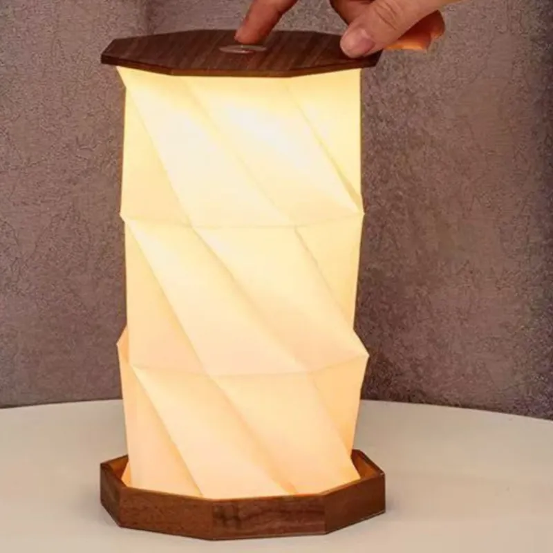 TWIST HEXAGON LIGHT "Upgraded – Solid Walnut Design" • Gingko
